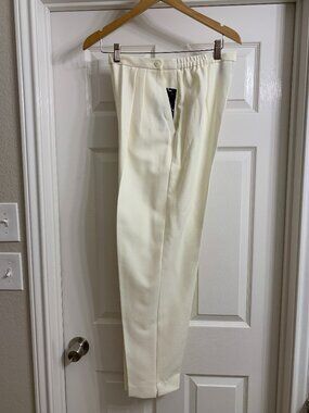 Requirements Brand Women's Ivory Color Dress Slacks, Size 12 (NWT)